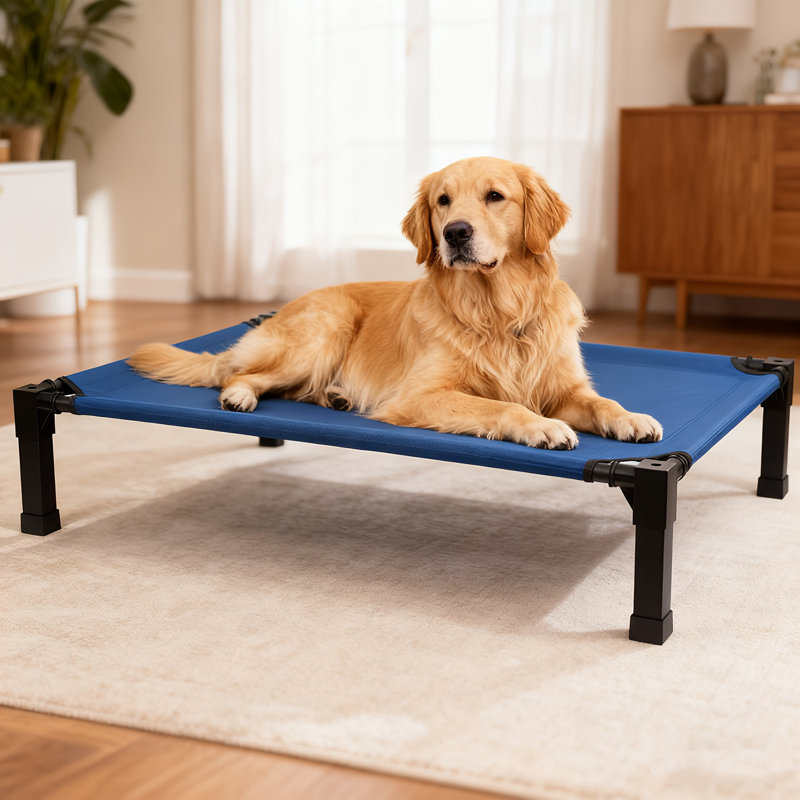 Lit pour chien Cooling Elevated, H 7,4 po x l 35,2 po x P 25 po, Marine