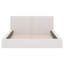 Grand lit tapissier au sol en velours-550158351