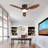 42 Inch Ceiling Fans With Lights, Flush Mount Low Profile, 3 ABS Blades Ceiling Fan With Light And Remote, 6-Speed, Reversible DC Motor, Noiseless, For Bedroom, Indoor/Outdoor, Black+Walnut