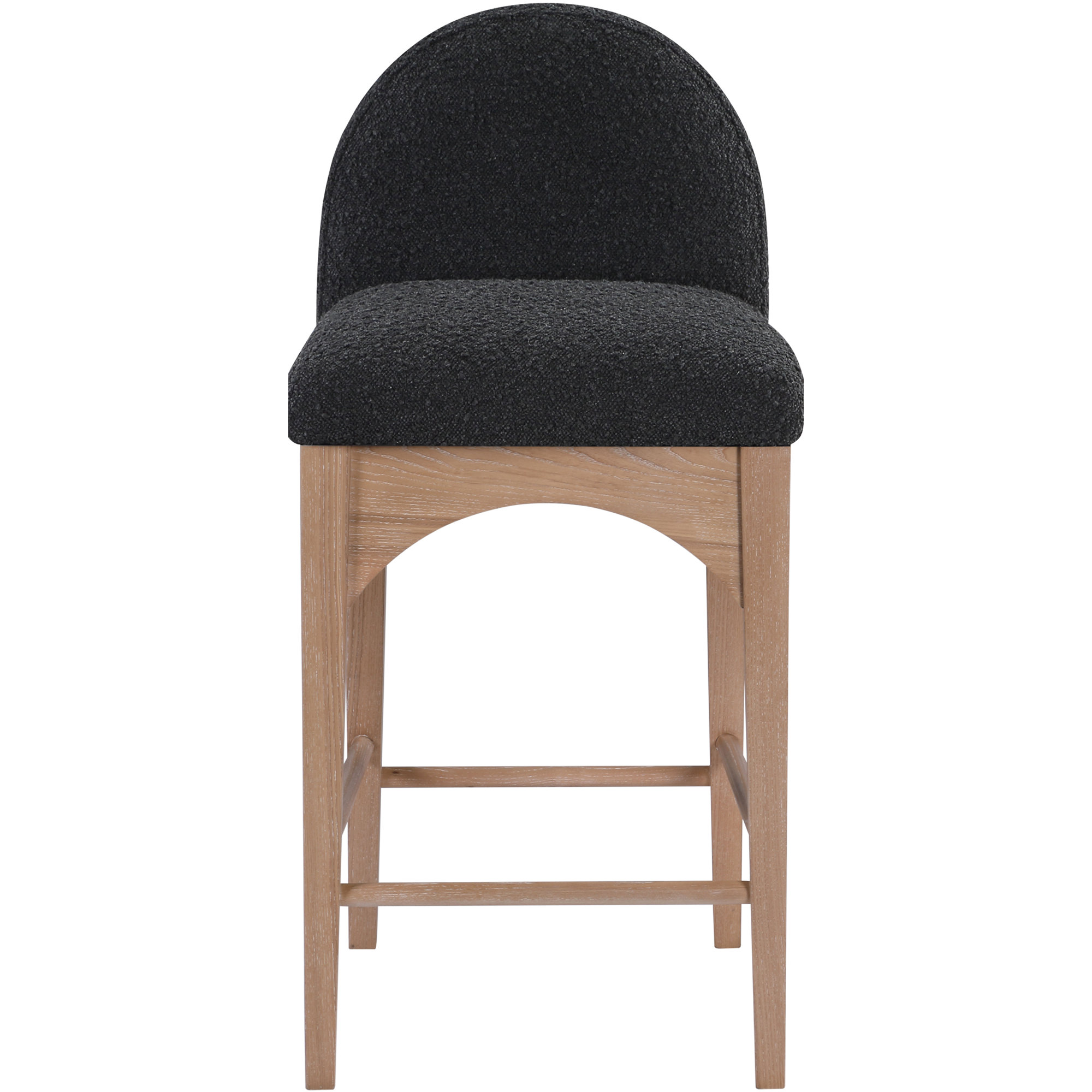 Beppo Counter Stool, Natural, Black Boucle