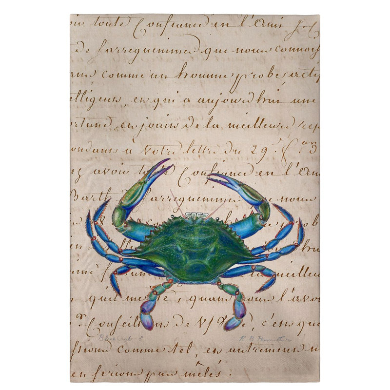 Serviette de main crab script Morvant