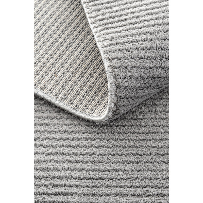 Ramlah Solid Colour Machine Made Indoor / Outdoor Area Rug, Rectangle 3'3" x 4'11"