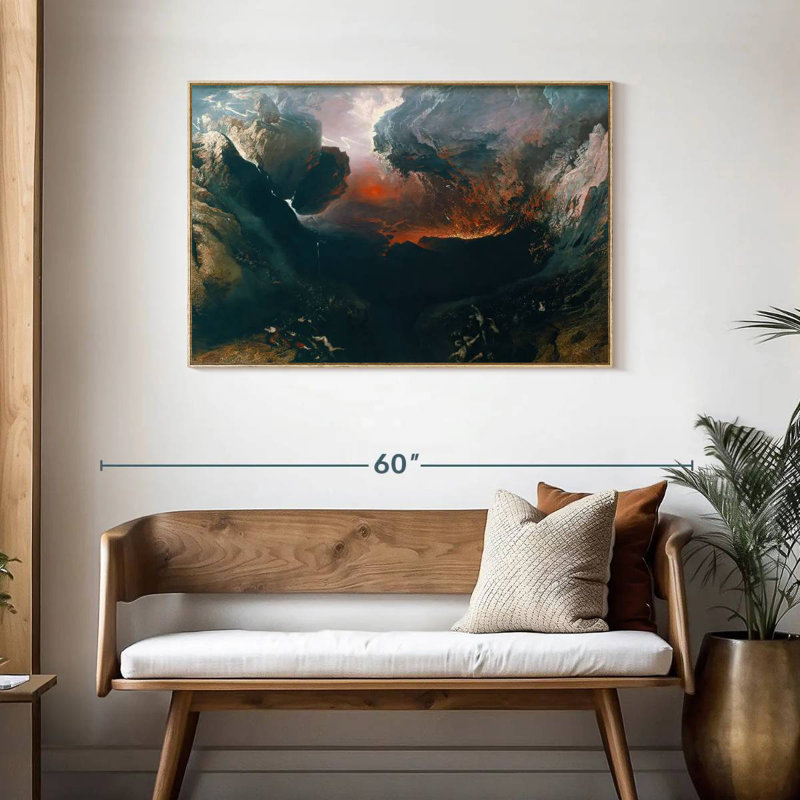 Le grand jour de sa fureur, Cadre flottant en bois naturel, 43 po x 29 po