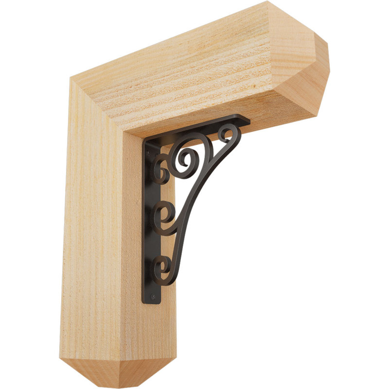 Tristan Craftsman Ironcrest Bracket, 16"H x 13 1/2"D, 4"W x 4"T Douglas Fir (Rough Sawn)