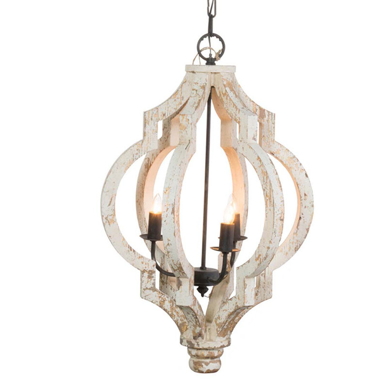 Upper Shockerwick 3 - Light Wood Geometric Chandelier