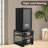 Mini Fridge Stand With Storage Drawer Basket, Mobile Mini Fridge Table, Heavy Duty Fridge Cart, Small Refrigerator Stand For Beverage Coffee Bar Dorm Mini Fridge Cabinet