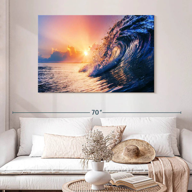 Gillard Sundown Ocean Wave, H 32 po x l 48 po