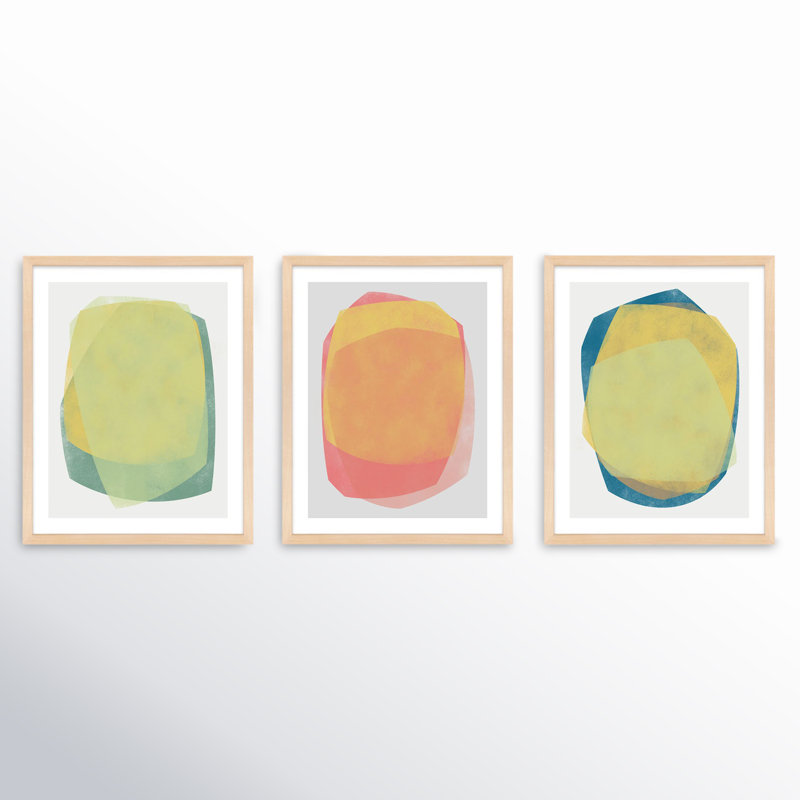 Eclipse 1-3 Painting by Jacques Pilon, Maple, 20" H x 48" W