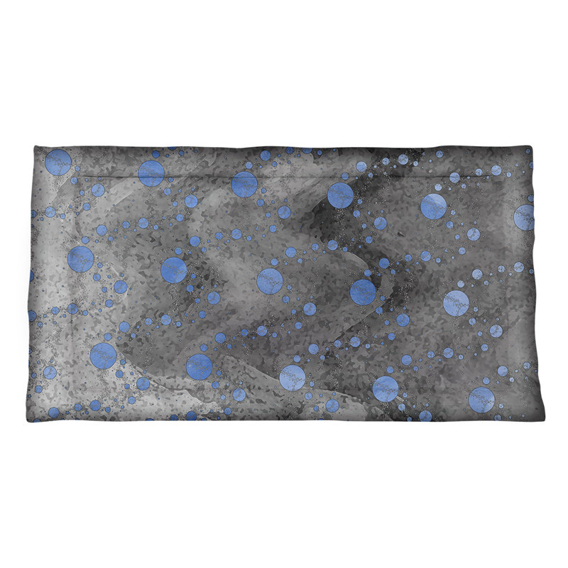 Katelyn Elizabeth Polyester Sham Set, Microfiber, King, Blue/Black