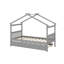 Lit simple en bois avec lit gigogne-512509991