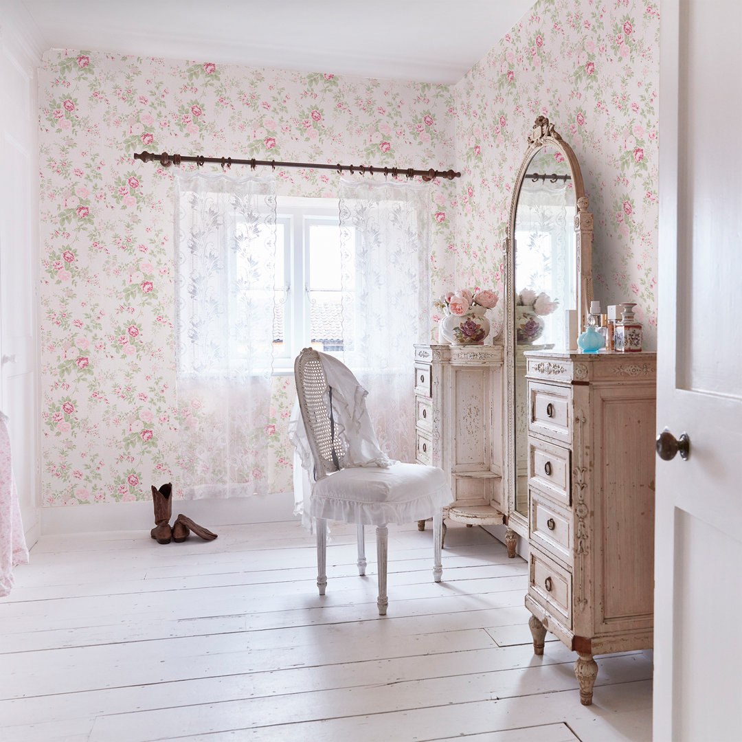 Shabby Elegance by Rachel Ashwell Wild Flower Wallpaper Red Barrel Studio®