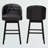 Upholstered Counter Stool with Solid Wood Frame-20238974