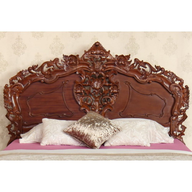 Andre Solid Wood Bed, Wax Polish, Double (4'6)