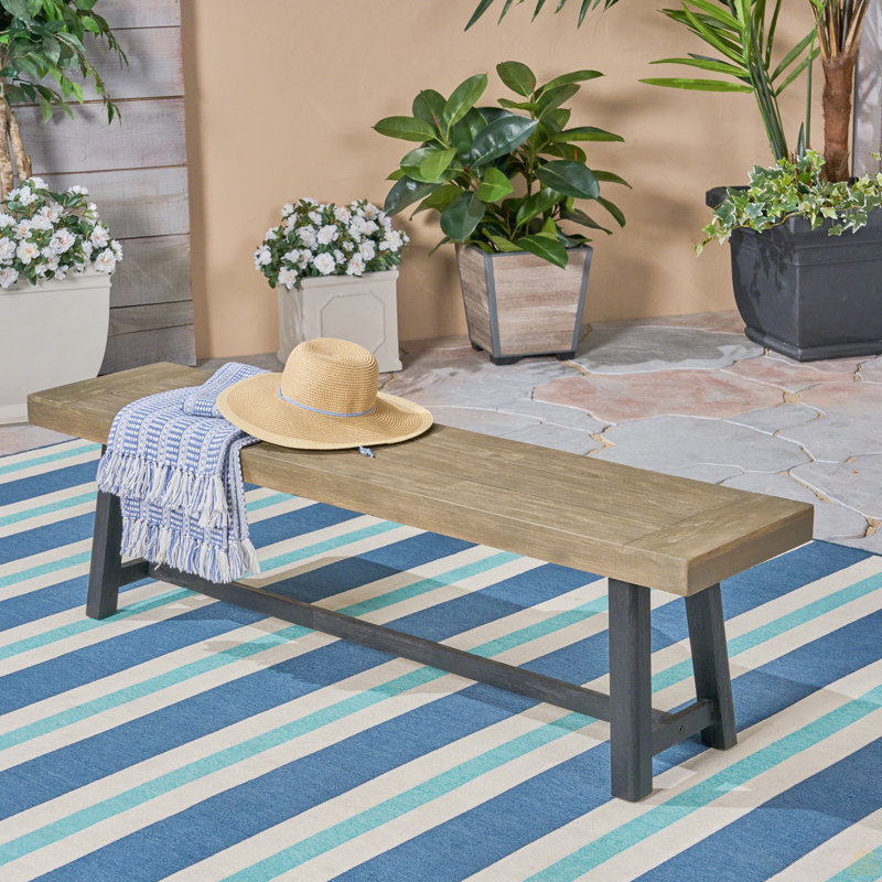 Banc d'extérieur en bois d'acacia