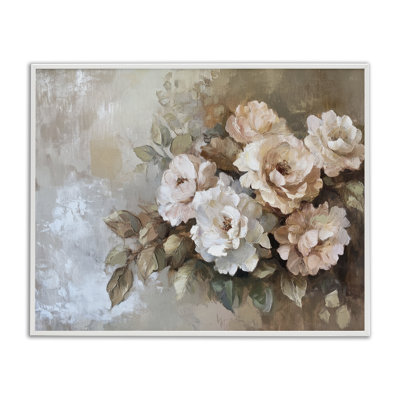 «Pastel Budding Blooms», art de la giclée encadrée par Petal Prints Design