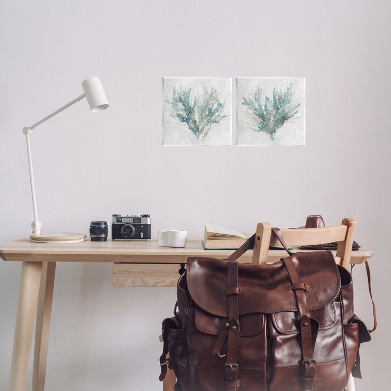 "Subtle Coral Branches", ensemble de 2 plaques murales, par Carol Robinson