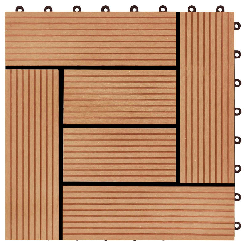 vidaXL 30 cm L x 30 cm W Tile, Teak