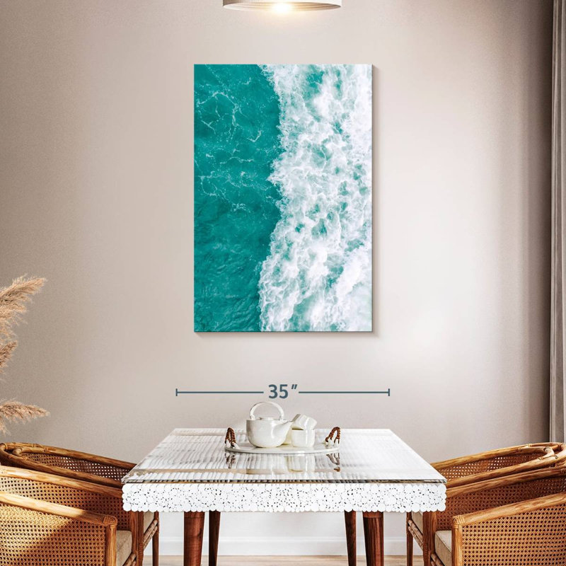 Gillard Summer Tide - vague turquoise, H 45 po x l 30 po