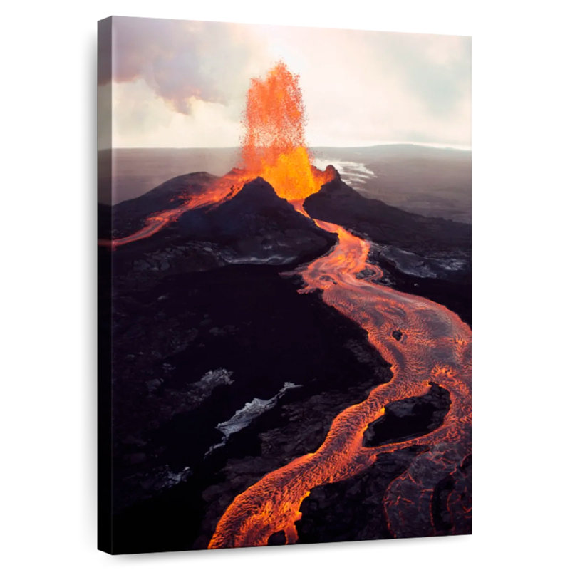 Éclosion du volcan Alvord Kilauea, H 24 po x l 16 po