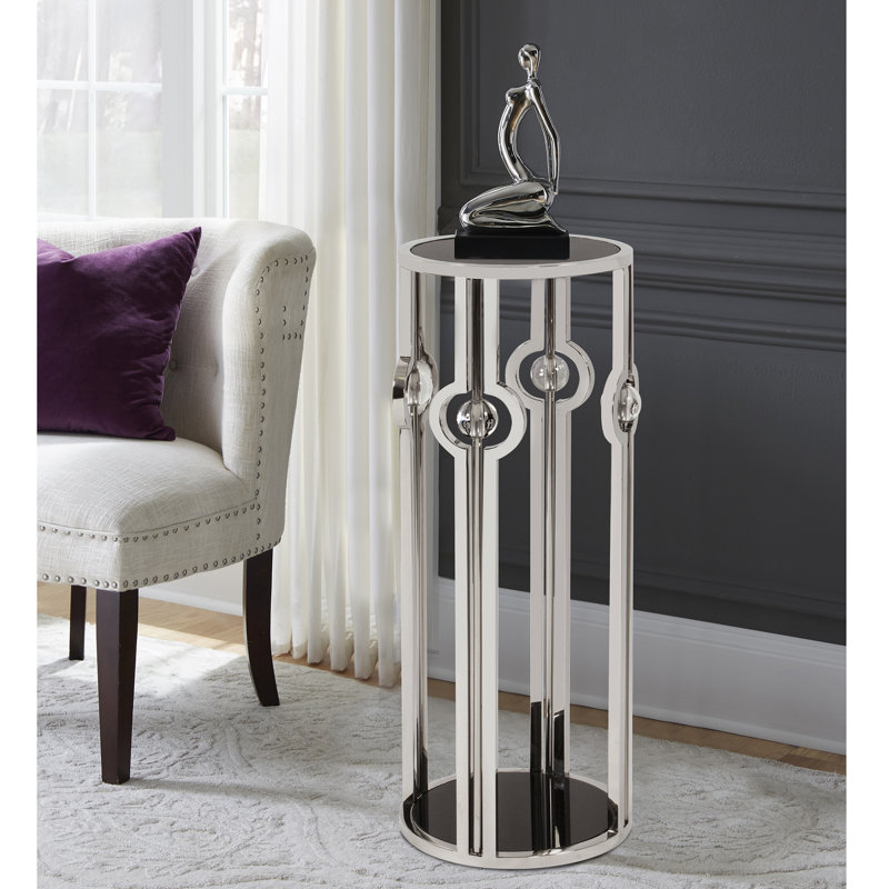 Table à piédestal pour plante / téléphone, H 28 po x L 14 po x P 14 po
