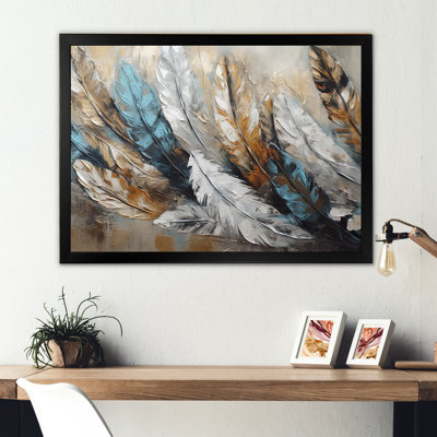 «Gold Feather Extravaganza II», reproduction d'art sur toile Glam Feather