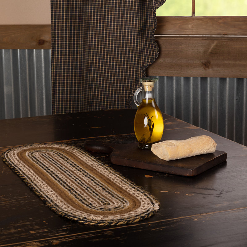 Kettle Grove Geometric Oval Table Runner, 24" L x 8" W