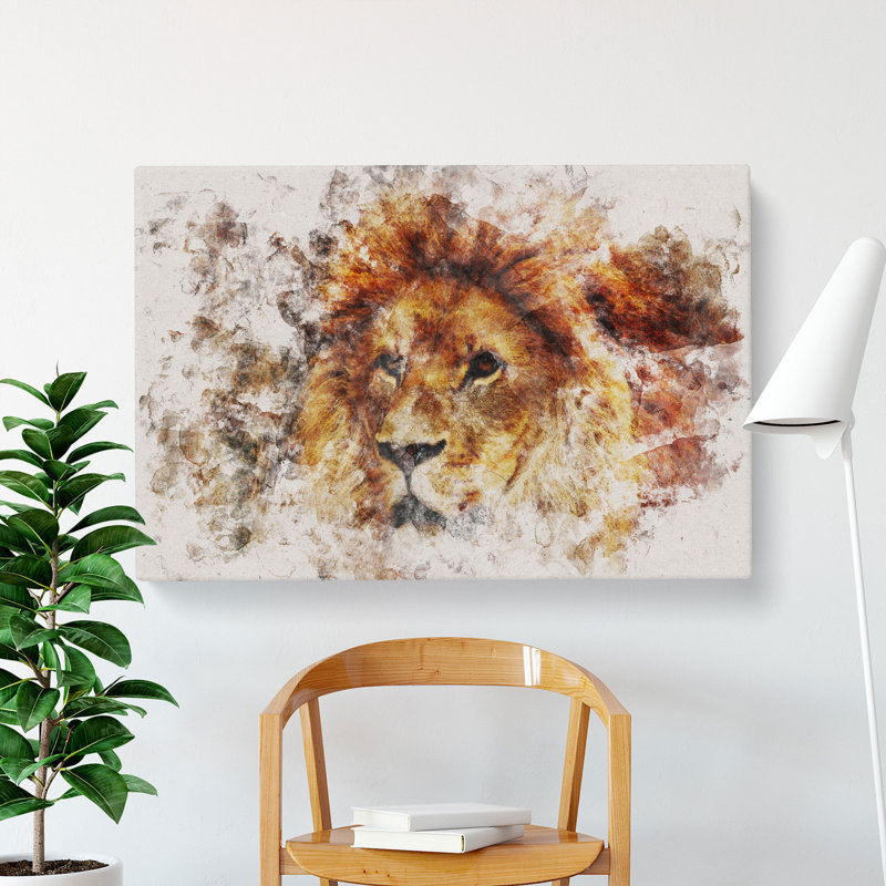 Lion Vol.6 - Wrapped Canvas, 40cm H x 60cm W x 3cm D