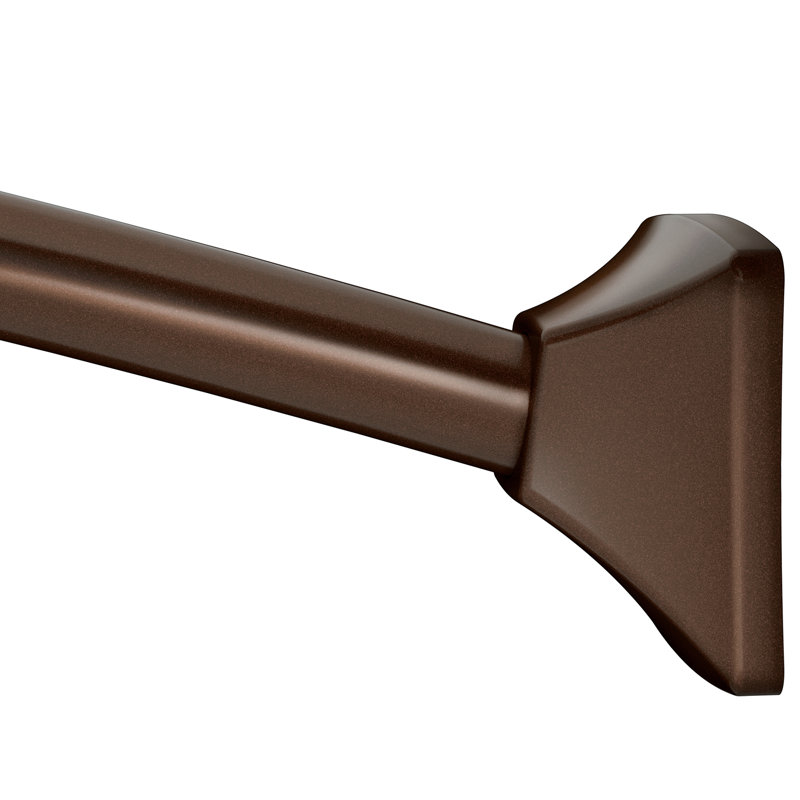 Tringle de douche incurvée ajustable à fixation permanente de 60 à 72 po Moen, Bronze du vieux monde