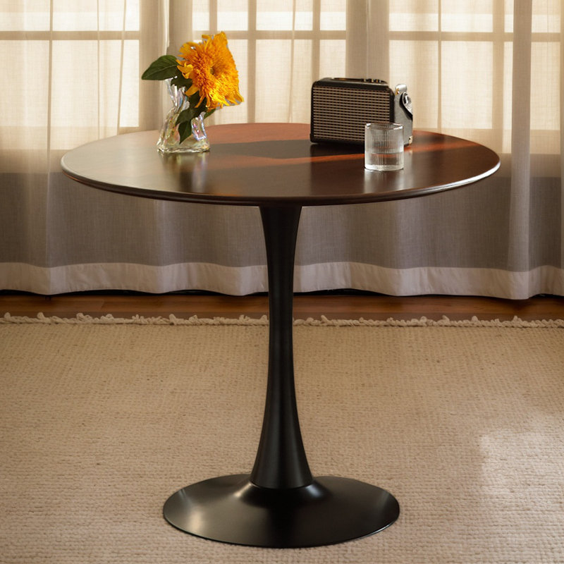 Ceballo Table Mid-century Dining Table for 4-6 people With Round Mdf Table Top, Pedestal Dining Table, End Table Leisure Coffee Table