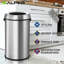 Station de compost et poubelle en acier inoxydable 17 gallons
