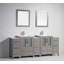  Ensemble de meuble-lavabo double encadré 84 po-27042757