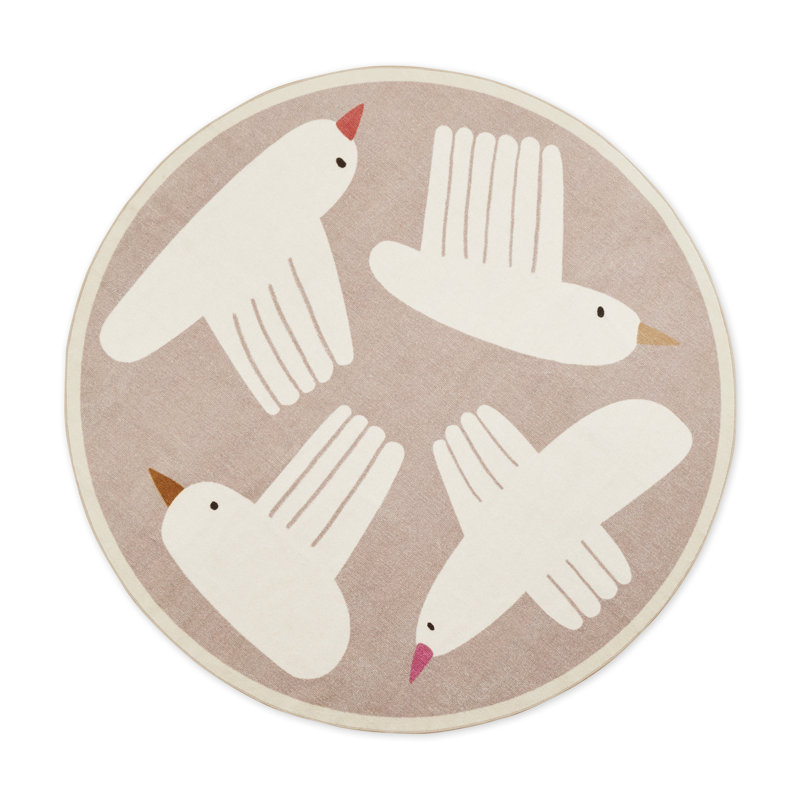 Tapis rond 6 pi Flying Birds