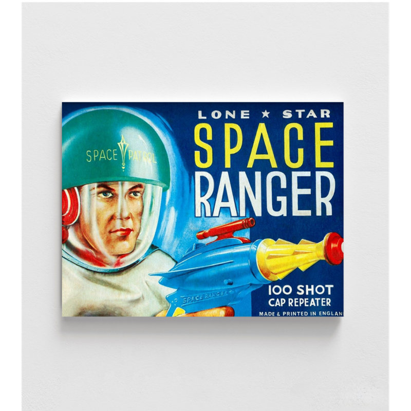 Répétition de capuchon Lone Star Space Ranger 100 par Retrobot, impression rétro d'affiche de salle de jeu Space Ranger, décor rétro d'astronaute