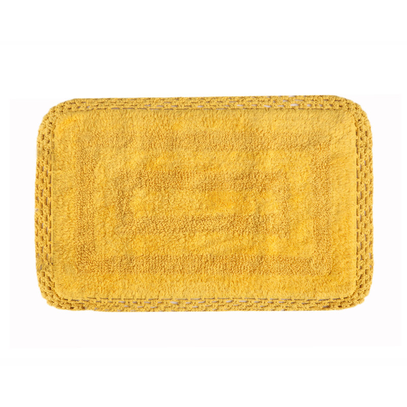 Tapis pour salle de bain Adiraica, Jaune