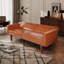 Canapé-lit futon à dossier divisé de 68,11 pouces à 3 positions, canapé-lit pliable en cuir synthétique brillant pour petit bureau, brun-1121287879