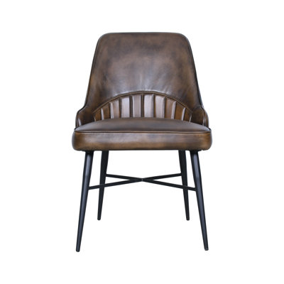 Galway Dining Chair In Antique Whiskey Leather