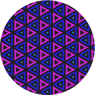 Tapis bleu/rose à motifs Monson