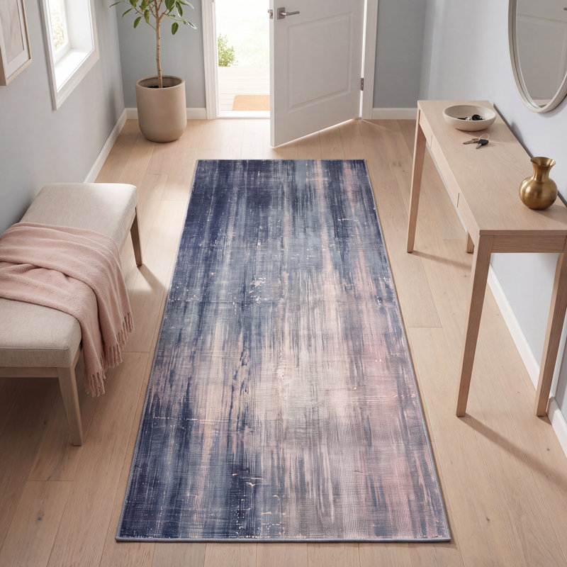 Tapis Gresham moderne à poils courts, uni, bleu marine, turquoise, gris, crème et rose, lavable à la machine, antidérapant, pour l'intérieur et l'extérieur, adapté aux animaux domestiques, idéal pour le salon, la chambre, la salle à manger, l'entrée, le couloir ou le bureau.