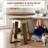 43 Inch Round Wood Dining Table for 4-6, Farmhouse Kitchen Table With Cross Pedestal & Storage Shelf for Kitchen and Dining Room- Walnut-1189193977-1189193975