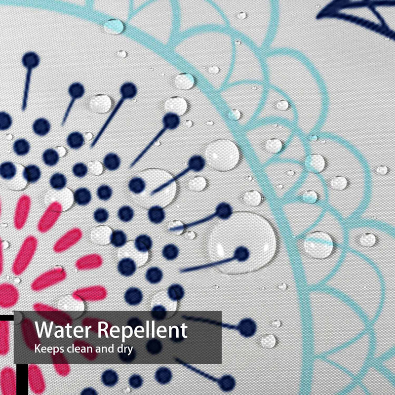 Rideau de douche à 12 crochets, L 72 po x l 78 po