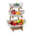 Centrella 3-Tier Countertop Freestanding Ceramic Fruit Bowl W/ Bamboo Stand-1684693742