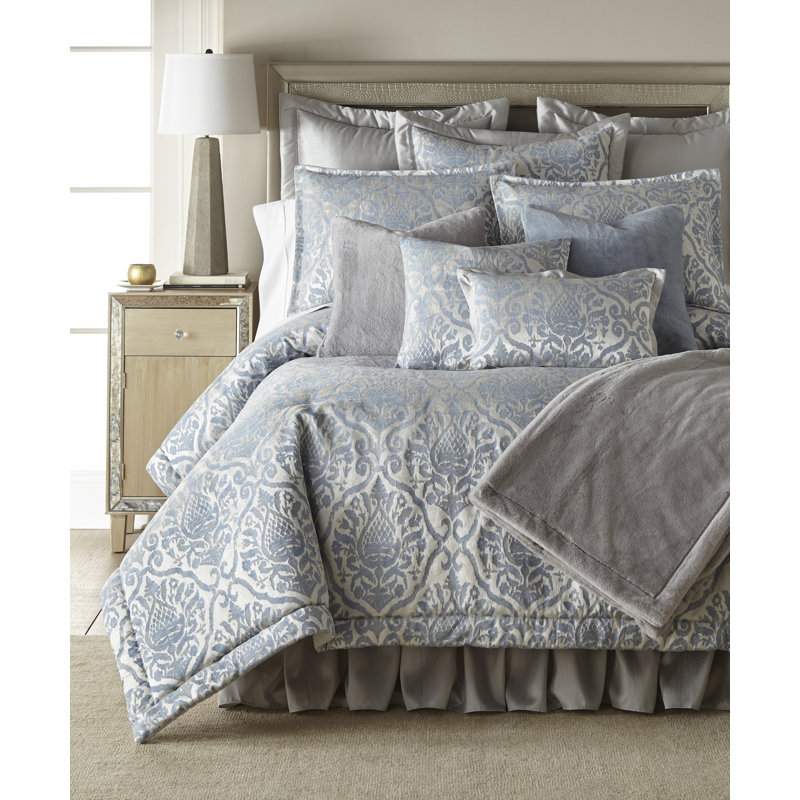 Ensemble de housse de couette en lin gris Ezlynn
