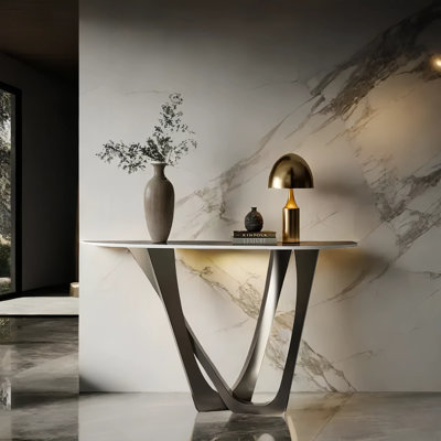 Stainless Steel Slab Console Table