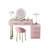 Upholstered Vanity Desk with Chair-993132822