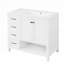 Meuble-lavabo en bois massif durable avec lavabo en céramique et rangement spacieux, parfait pour les salles de bain modernes et fonctionnelles.