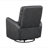 Glider Reclining Chair Swivel Motion Gray Breathable Faux Leather Upholstery Luxury Living Room Furniture, Movie Chair-1109478366