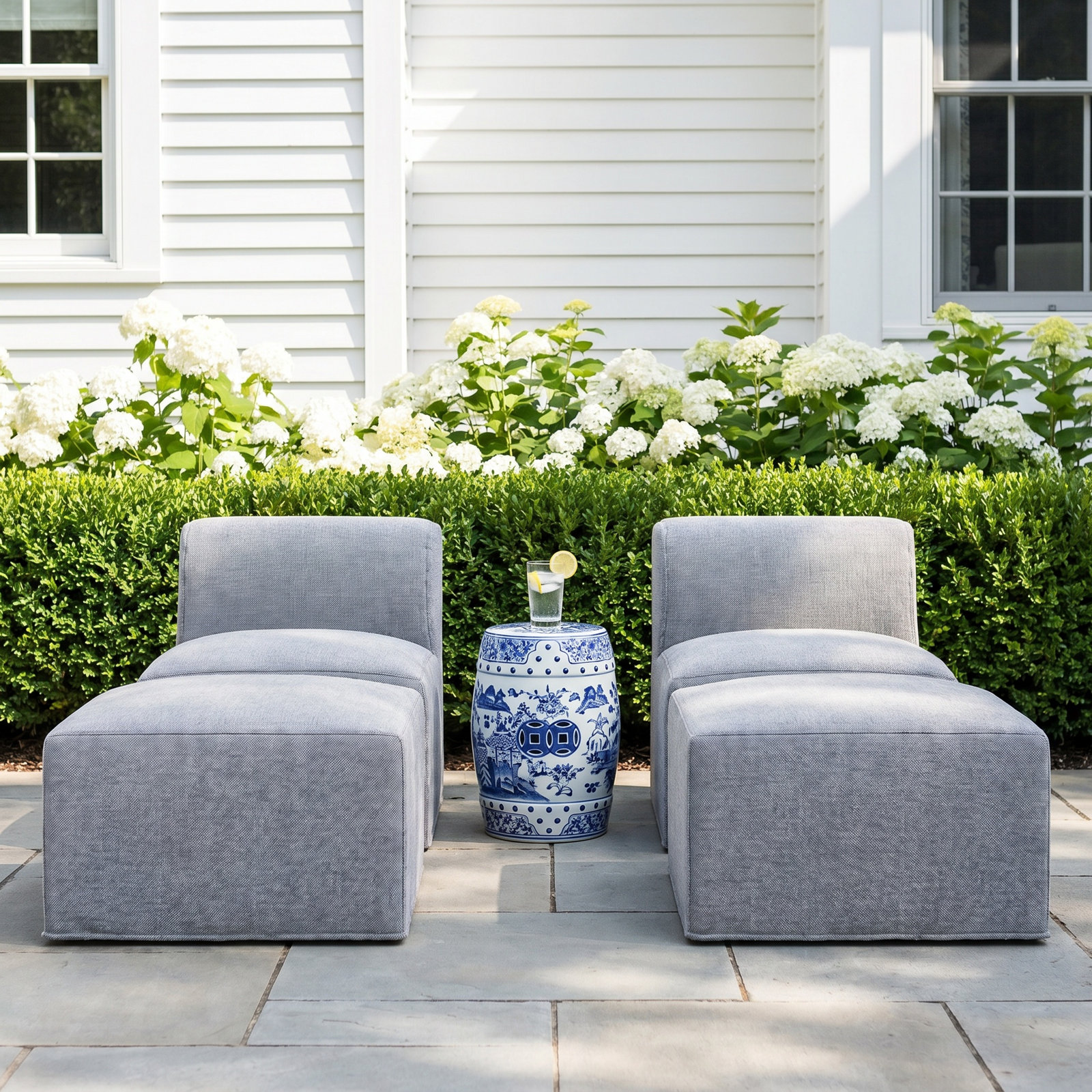 Praia Sunbrella® Patio Seating Group, Canvas Granite Sunbrella® Canvas