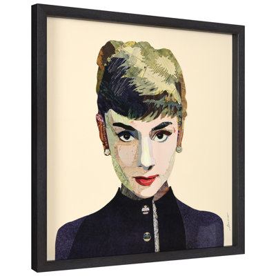 Hand Made Signed Art Collage By EAD Artists Co-op " Audrey " by Alex Zeng