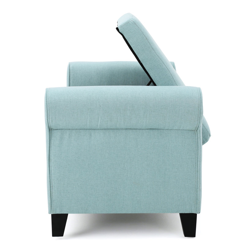 Tissu bleu avec rangement spacieux et pratique - pour les espaces compacts, moderne et confortable pour les petits espaces