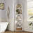6-Tier Modern Farmhouse Corner Bookshelf With Wavy Side Design For Living Room & Bedroom-145118151